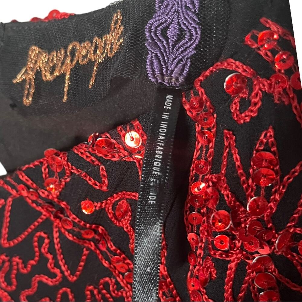 Free People My Beloved Georgette Sequin Dress Size 4 - Picture 3 of 3